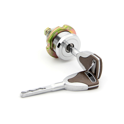 Round Shape Safe Cam Lock Two Side Open Sand Chrome Plated Printed Logo