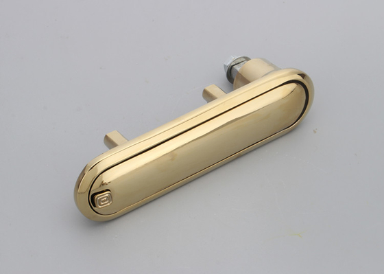 Gold Plated Safe Handle Replacement , Bright Metal Furniture Handles Zinc Alloy