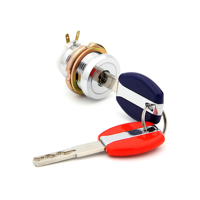Brass High Security Cam Lock Red And Blue Electronic Switch 0.32cm Diameter