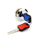 Red And Blue Iron Housing Key Cylinder Lock Plastic Material Key Handle