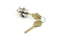 On / Off High Security Cam Lock Key Switch Golden Color Plated Fashionable