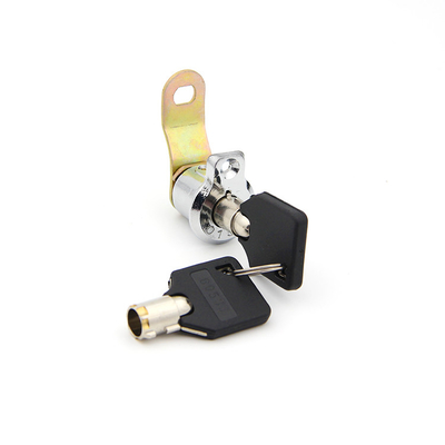 Round Brass Key Tubular Cam Lock  Zinc Alloy Housing Chrome Plated