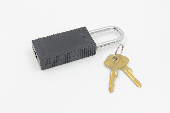 Nylon Long  Safety Lockout Padlocks 4mm Shackle Chrome Plated With 2 Keys